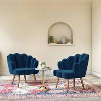 Korine Accent Chair in Blue Velvet Colour