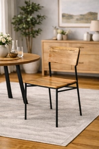 Bunder Solid Wood Dining Chair In Natural Finish