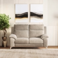 Emila 2 Seater Fabric Sofa In Fossil Weave Colour