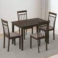 Ava 4 Seater Dining Table Set in Umber Walnut Finish