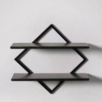 WOODENMOOD Rectangular Wall Rack
