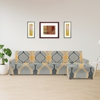 Right Aligned 3 Seater Right Aligned Chaise Greyish Diamond Sofa Cover