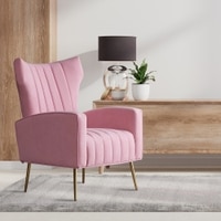 Murrow Fabric Accent Chair in Pink Colour