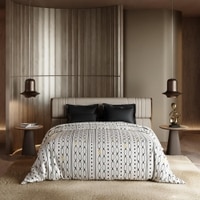 Stoa Paris Satin Comforter, 300TC Comforters for King Size Bed or King Black-White Gold