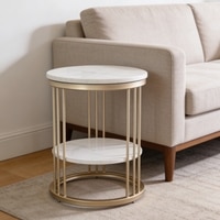 Elegant Metal Side Table in Gold Colour