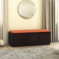 Zephyr Solid Wood Bench In Mahogany Finish