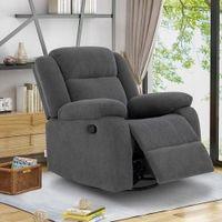 Avalon Fabric One Seater Manual Recliner in Grey Colour