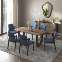 Aero Solid Wood 6 Seater Dining Table With Harper Dining Chair