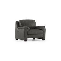 Farina Essential 1 Seater Fabric Sofa in Steel Grey Colour