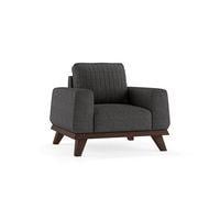 Granada Essential 1 Seater Fabric Sofa in Steel Colour