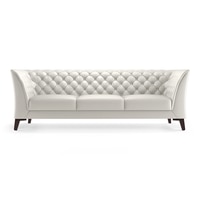 Weston 3 Seater Half Leather Sofa in White Colour