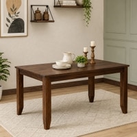 Catrice Solid Wood 6 Seater Dining Table in Provincial Teak Finish