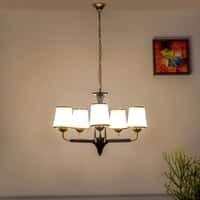 Hartland 5 Light Metal and Glass Chandelier