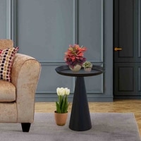 Metalsmith Metal Side Table in Black Finish