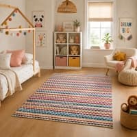 Imperial Knots Multicolor Chevron Hand Woven Dhurrie 3x5 Feet