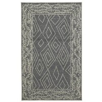 Tamarind Dark Gray Solid Woven Wool 10X8 Feet Carpet