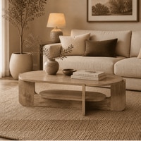 Roundway Solid Wood Coffee Table In  Natural Finish