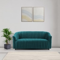 Camro Fabric Sofa (Teal Blue)