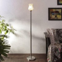 Ocean Multicolour Glass Floor Lamp with Steel Steel Base