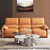 Oaklen Metal Coffee Table In Panda Black And White Marble And Chrome Base Finish