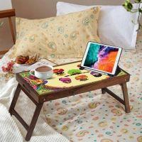 Rajasthani Charm Solid Wood Bookshelf and Serving Tray In Multicolour