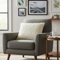 Cable Moss Natural Cushion Cover 16X16  Inches