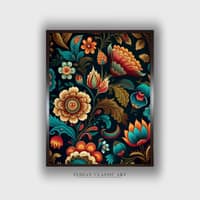 Floral Canvas Wall Prints Canvas Wall Prints Set of 1 Multicolor Matte
