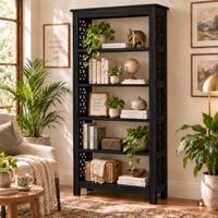 Arcade Sheesham Wood Book Shelves  In Walnut  Finish