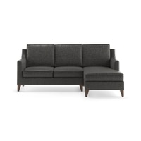 Abbey Sectional Sofa (Colour : Steel, Cushion : Soft, Seater : Right Aligned 2 Seater + Right Aligned Chaise)