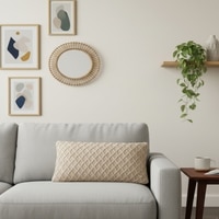 Crest Linen Cotton Knit Cushion Cover  12X20  Inches