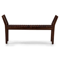 Latt Solid Wood Bench In Mahogany Finish