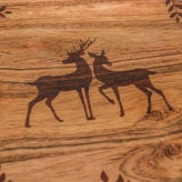 Ireka Home Wild Grove Acacia Wood Serving Plate – Carved Design
