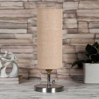 Beige Jute table lamp with Steel Base -48