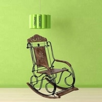 Raynesha Solid Wood Rocking Chair in Brown Colour