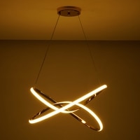 Danieli Rose Gold 3 Colour Led Chandelier Ceiling Light