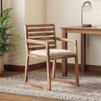 Hawley Solid Wood Study Chair In Teak finish, Color - Macadamia Brown