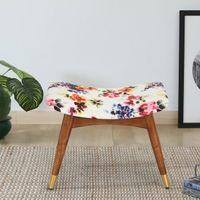 Zuno Multicolor Floral Print Seating Stool