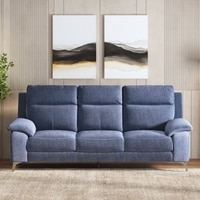 Emila 3 seater fabric sofa in Blue Colour