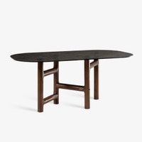 Forma Solid Wood Dining Table in Brown Colour