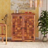 Scandi Bar Cabinet in Honey Finish