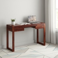 Zaria Sheesham Wood Study Computer Table In Honey Finish
