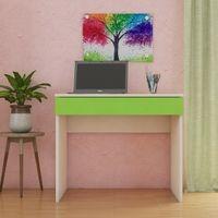 Primera Kids Study Desk with Drawer in Light Woodgrain Finish Verdant Green Colour