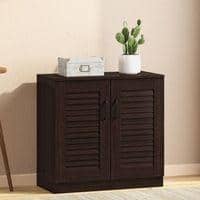 Bennis 9 Pair Shoe Rack in Dark Walnut Finish