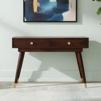 Vintara Sheesham Wood Contemporary Console Table in Dark Walnut finish