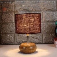 Juliette Brown jute & solid wood table lamp
