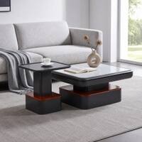 The Eclipse Contemporary Dual Tone MDF Coffee Table and Side Table Set