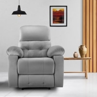 Avion Fabric One Seater Motorized Recliner in Grey Colour
