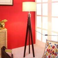 Serena Beige Jute Shade Floor Lamp