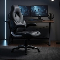 Stylish Gaming Chair In Black & Grey