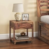Capri Bedside Table Teak Finish